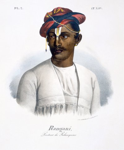 Rangani, a Litter Bearer, 1827-35 by M.E. Burnouf